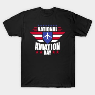 National Aviation Day - Proud American Veteran Gift T-Shirt